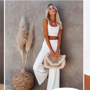 White lounge wear set